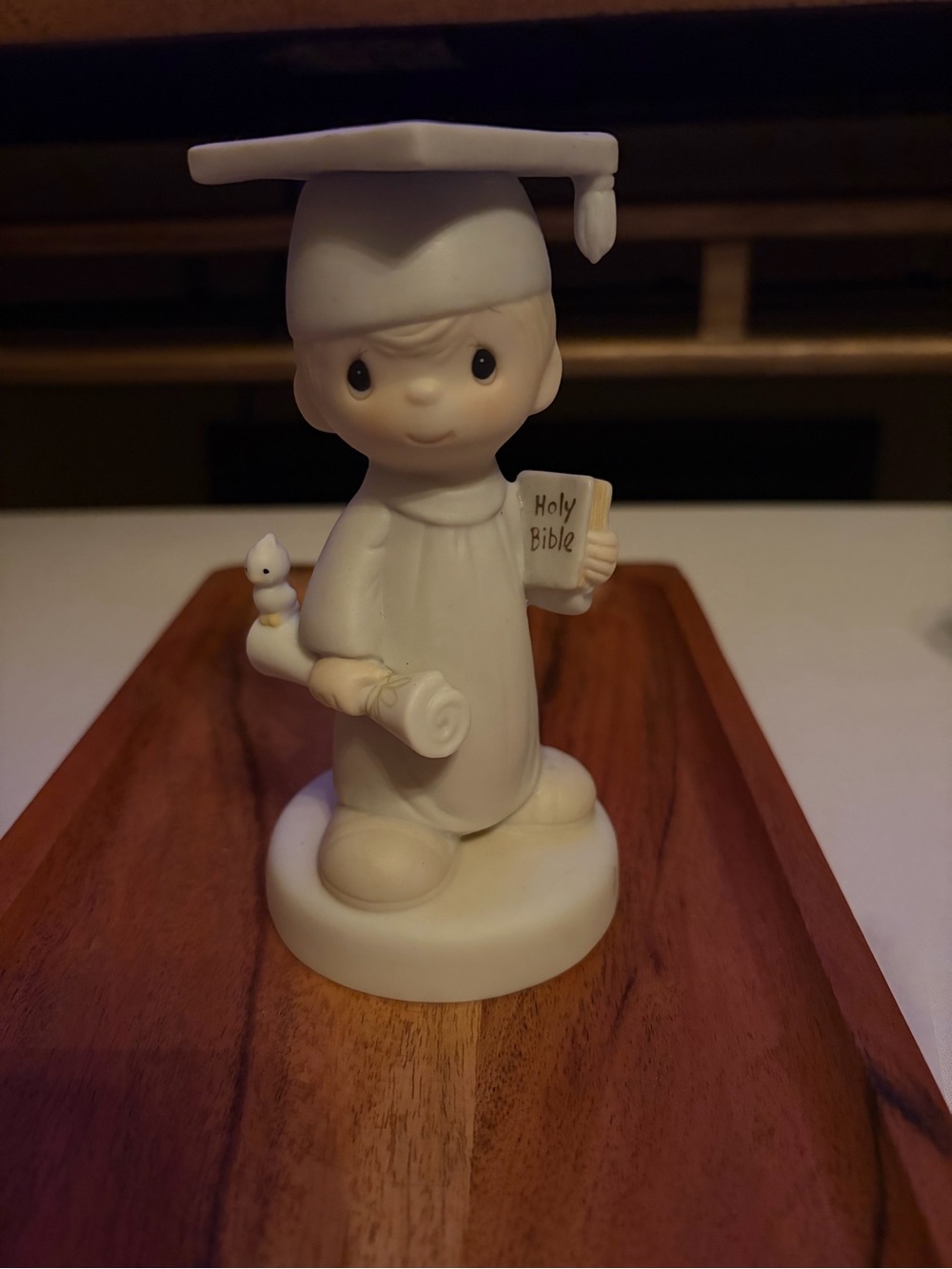 Vintage Precious Moments Graduation Figurine with Bible